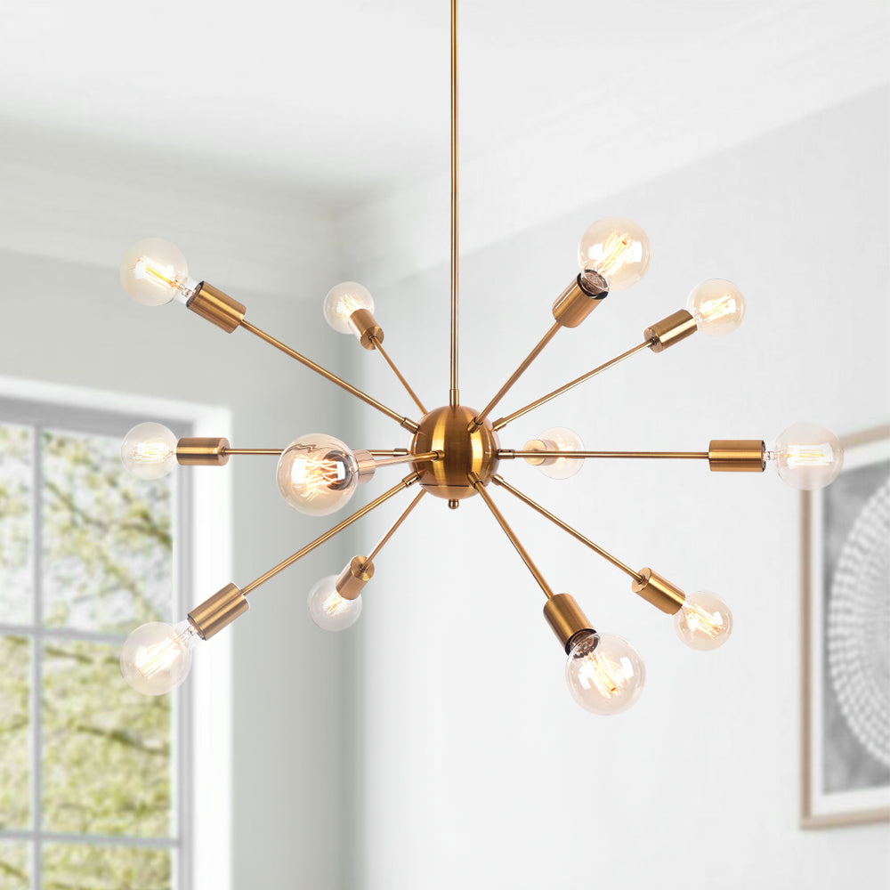 Mid-Century Modern 12-Light Sputnik Light