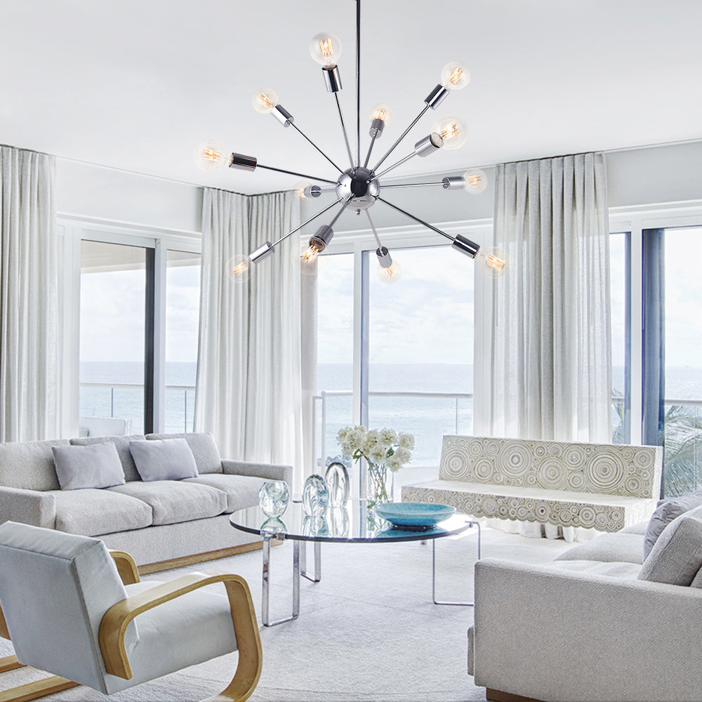 Mid-Century Modern 12-Light Sputnik Light