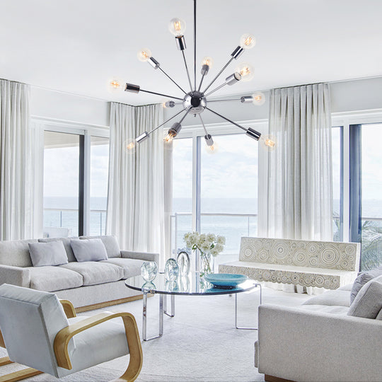 Mid-Century Modern 12-Light Sputnik Light