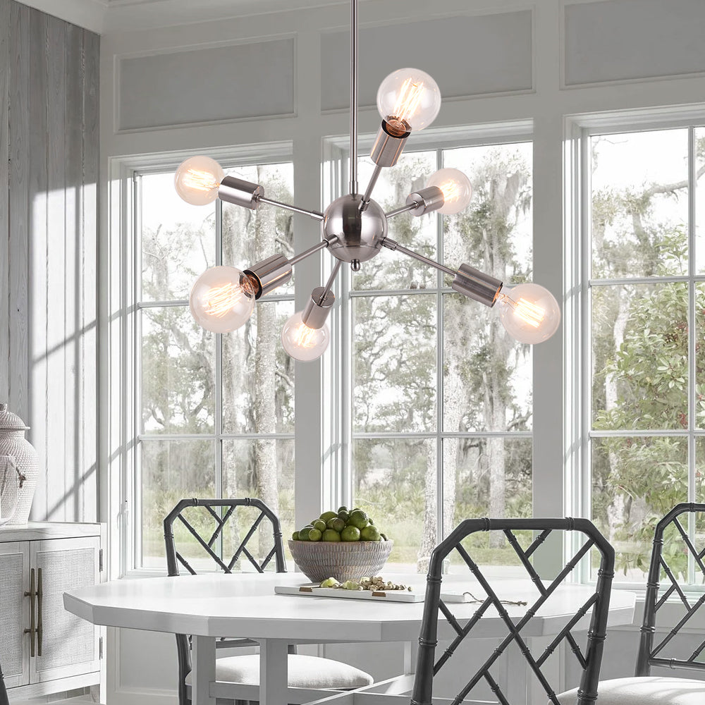 Mid-Century Modern 6-Light Sputnik Light