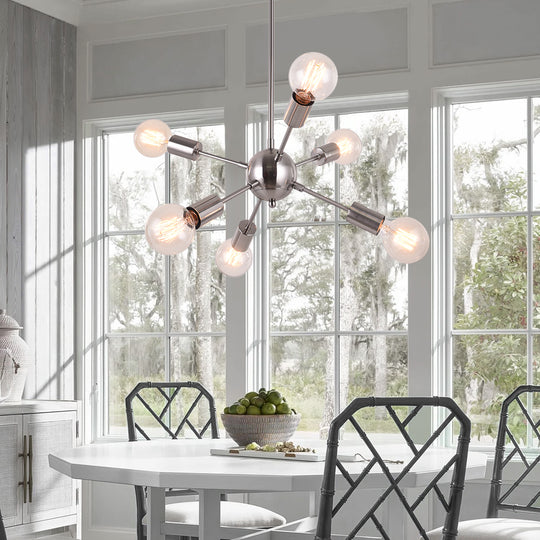 Mid-Century Modern 6-Light Sputnik Light