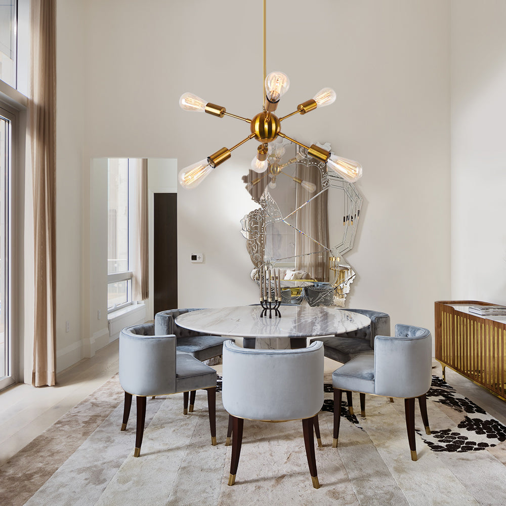 Mid-Century Modern 6-Light Sputnik Light