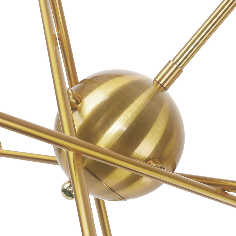 Mid-Century Modern Metal Sputnik Chandelier