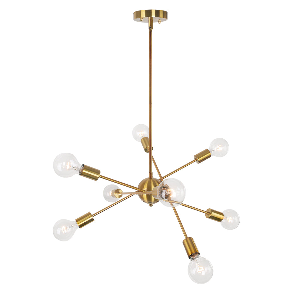 Mid-Century Modern Metal Sputnik Chandelier