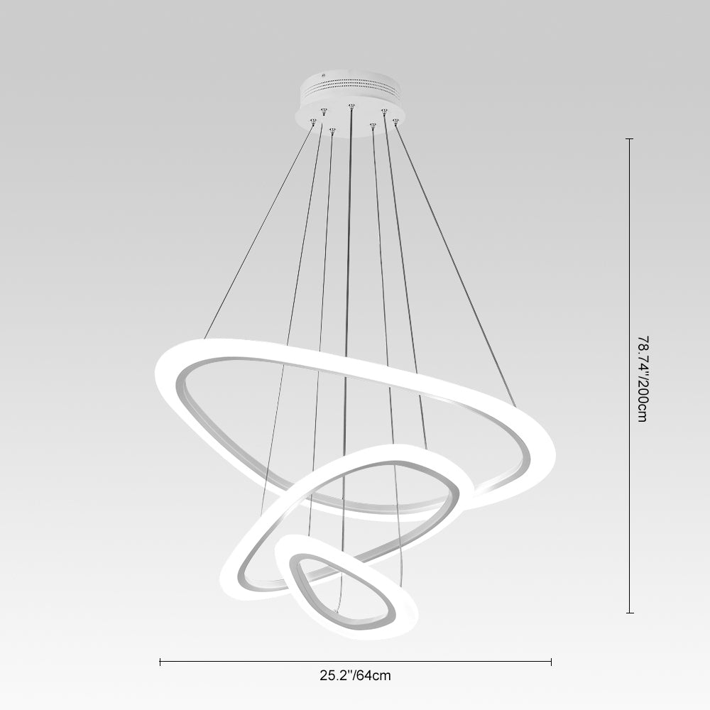 Modern 3-Ring Led Pendant Lights