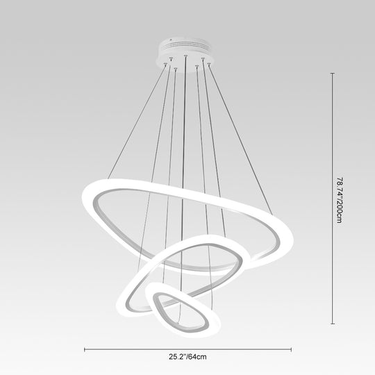 Modern 3-Ring Led Pendant Lights