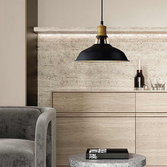 Pendantlightie-Modern Black Single Dome Light-Pendants--