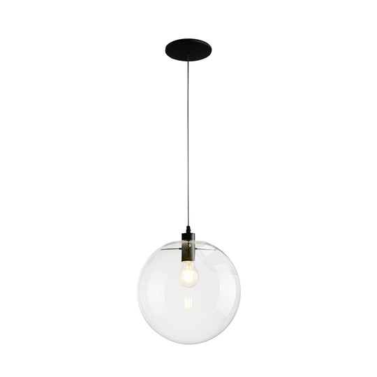 Modern Clear Glass Globe Pendant Light