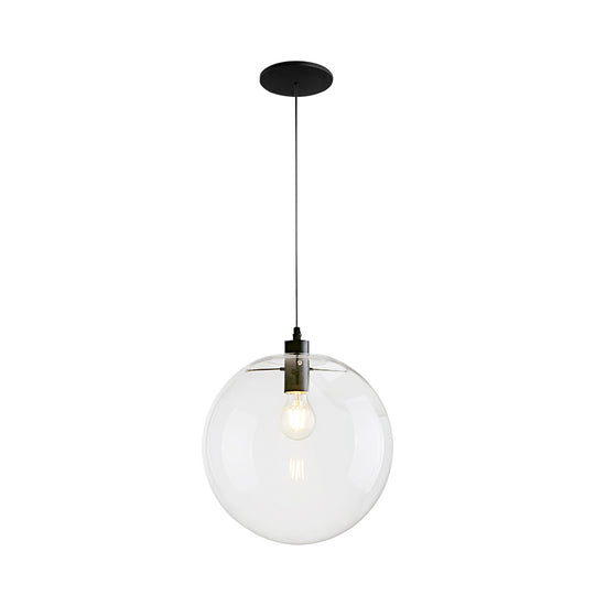 Modern Clear Glass Globe Pendant Light