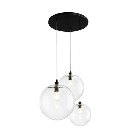 Modern Clear Glass Globe Pendant Light