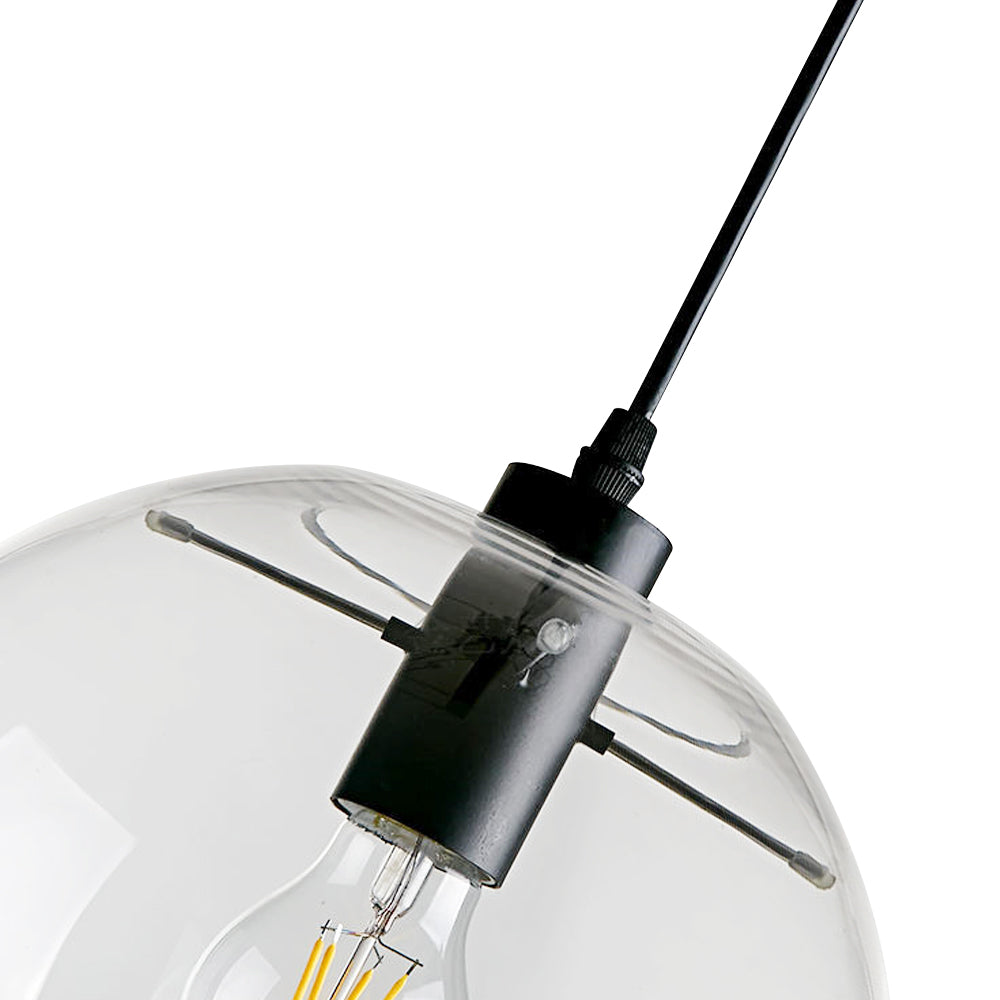 Modern Clear Glass Globe Pendant Light