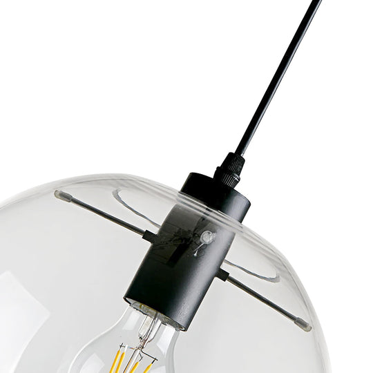 Modern Clear Glass Globe Pendant Light