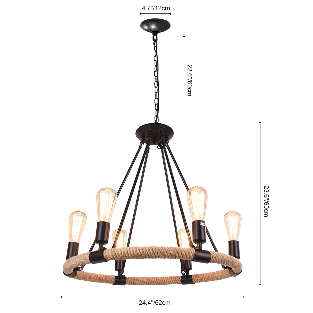 Modern Farmhouse Wagon Wheel Light Fixture