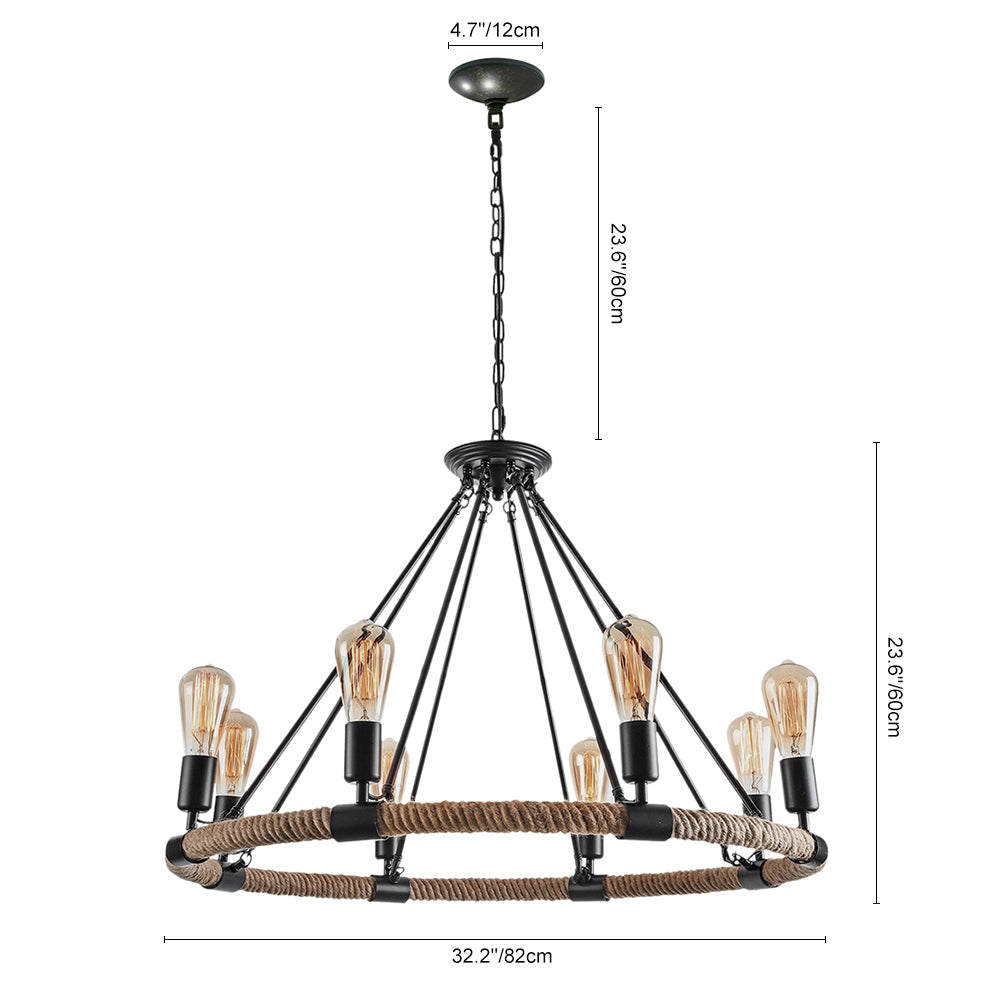 Modern Farmhouse Wagon Wheel Light Fixture