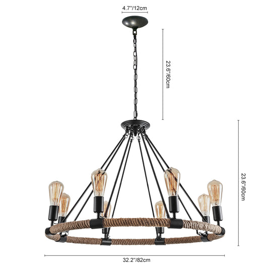 Modern Farmhouse Wagon Wheel Light Fixture