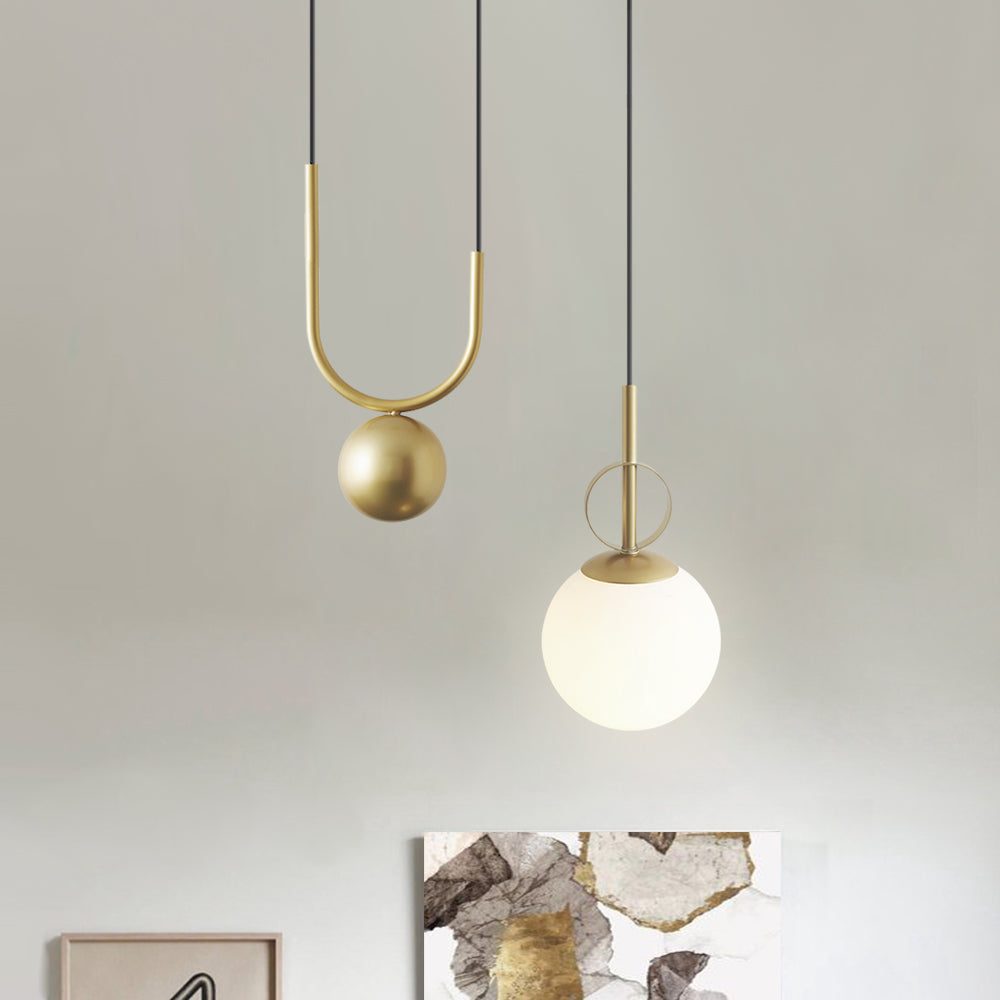 Modern Lifting Glass Globe Pendant Light