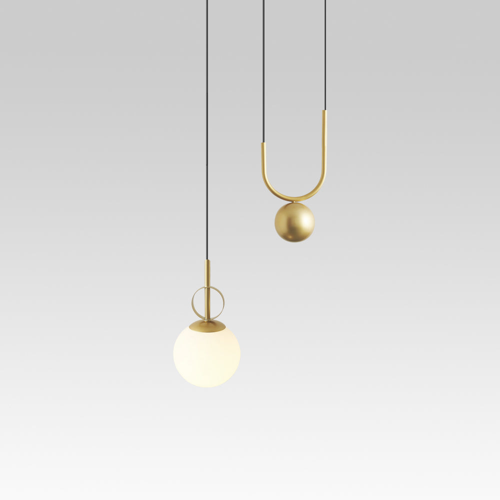 Modern Lifting Glass Globe Pendant Light