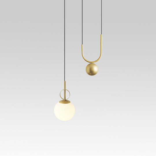 Modern Lifting Glass Globe Pendant Light