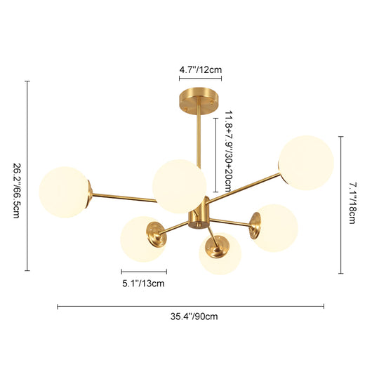 Modern Mid-Century Bubble Sputnik Chandelier