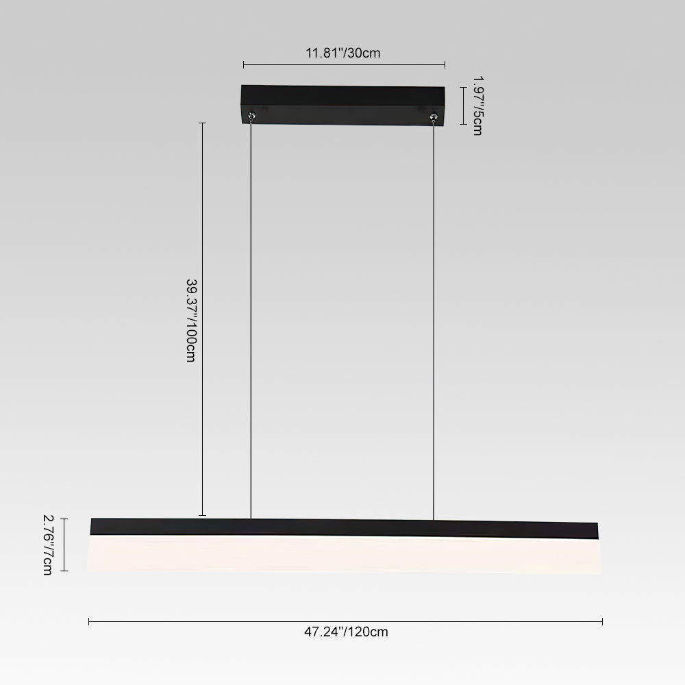 Modern Minimalist Rectangular Led Hanging Lights