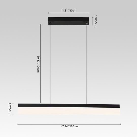Modern Minimalist Rectangular Led Hanging Lights