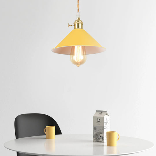 Modern One Light Single Cone Pendant Lighting