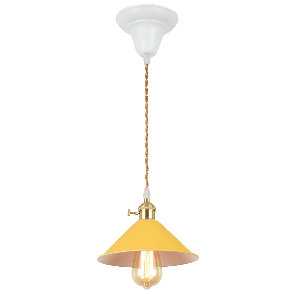Modern One Light Single Cone Pendant Lighting