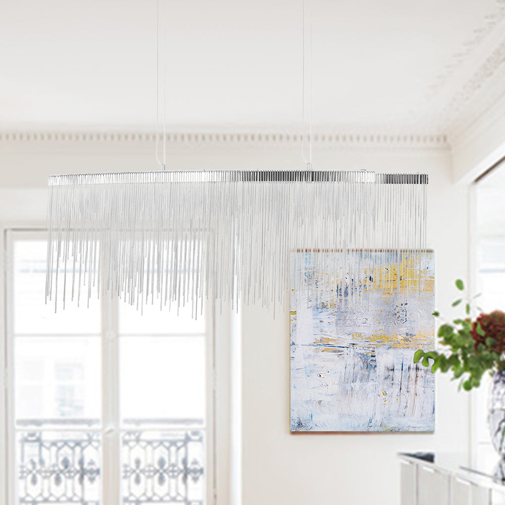 Modern Style Led Chain Fringe Chandelier