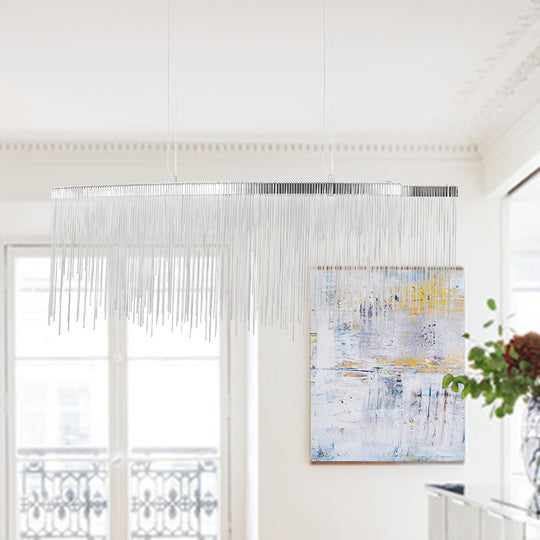 Modern Style Led Chain Fringe Chandelier