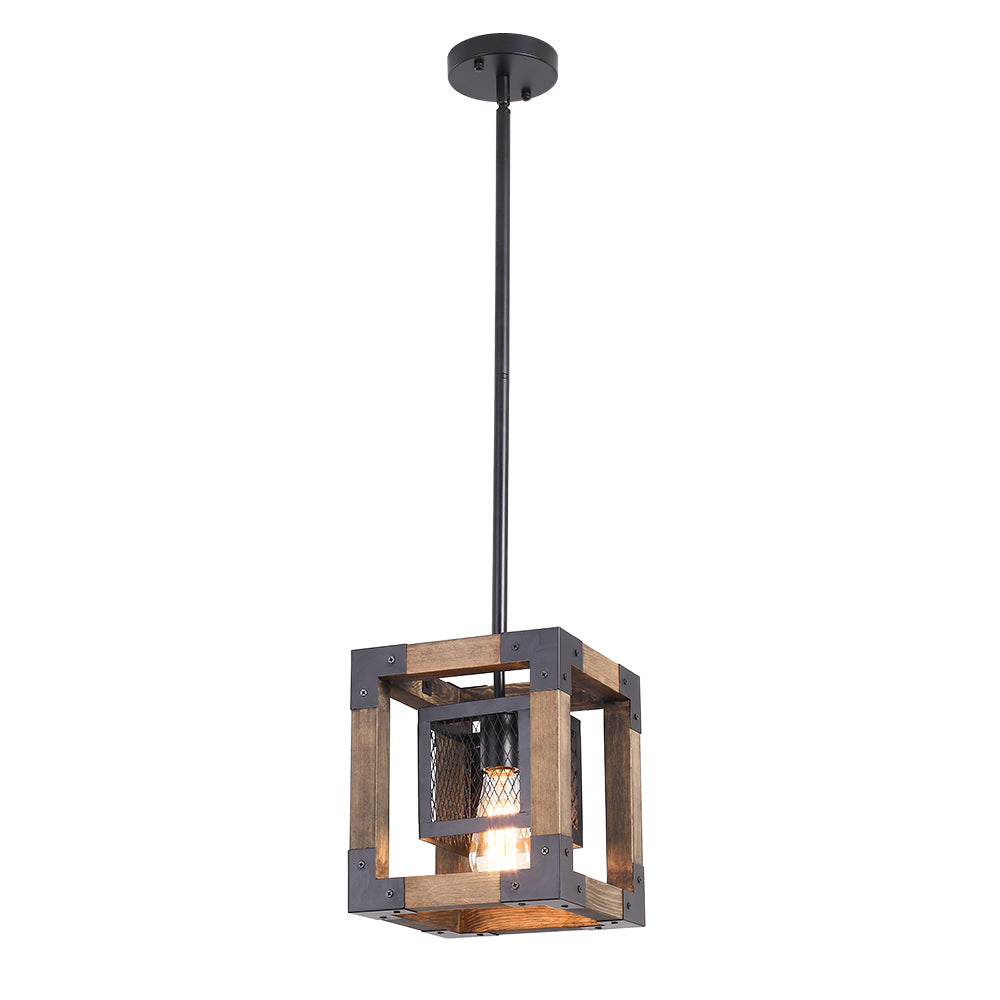 Single Square Farmhouse Pendant Light