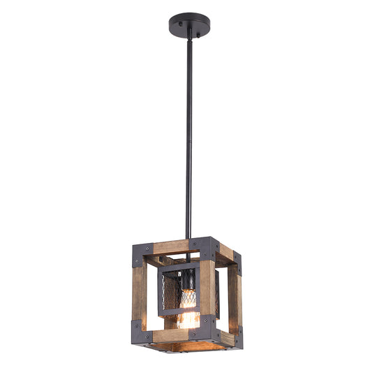Single Square Farmhouse Pendant Light