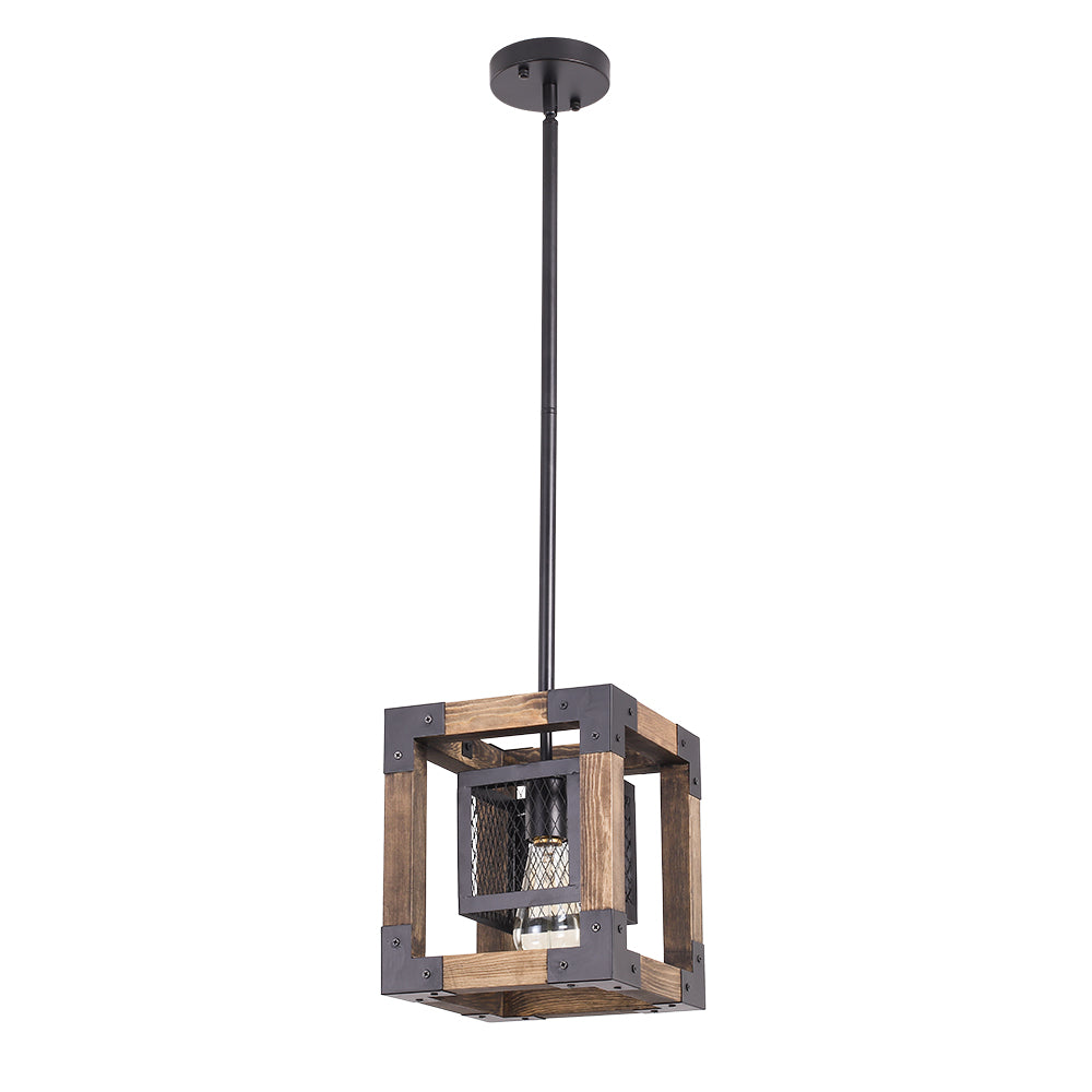 Single Square Farmhouse Pendant Light