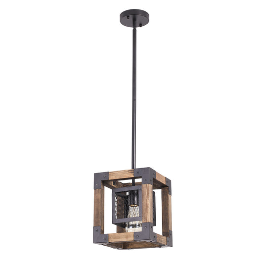 Single Square Farmhouse Pendant Light