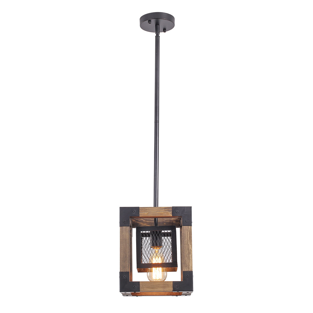 Single Square Farmhouse Pendant Light