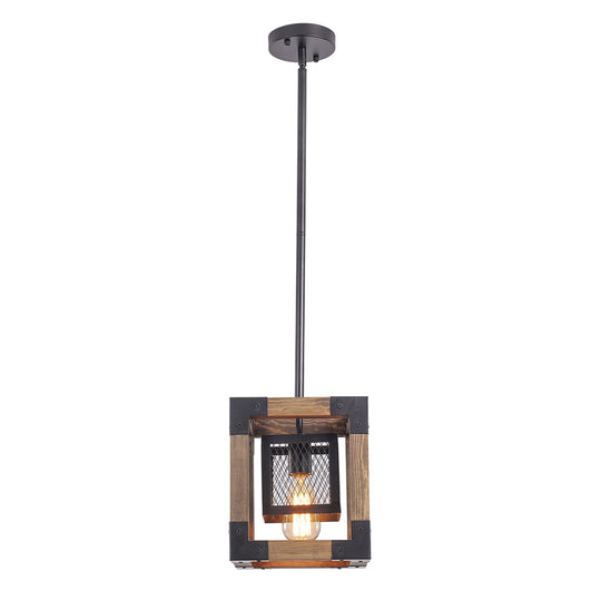 Single Square Farmhouse Pendant Light
