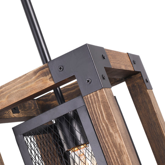 Single Square Farmhouse Pendant Light