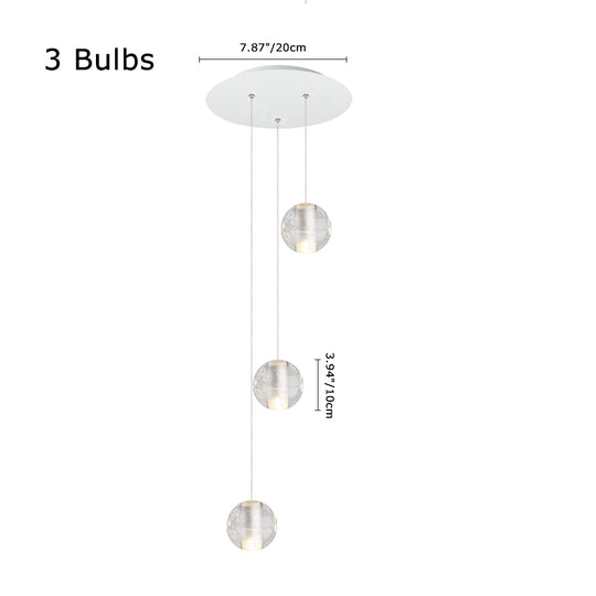 Water Drops Globe Modern Cluster Stairway Pendant Lights