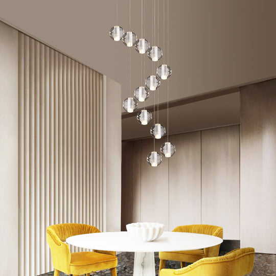 Water Drops Globe Modern Cluster Stairway Pendant Lights