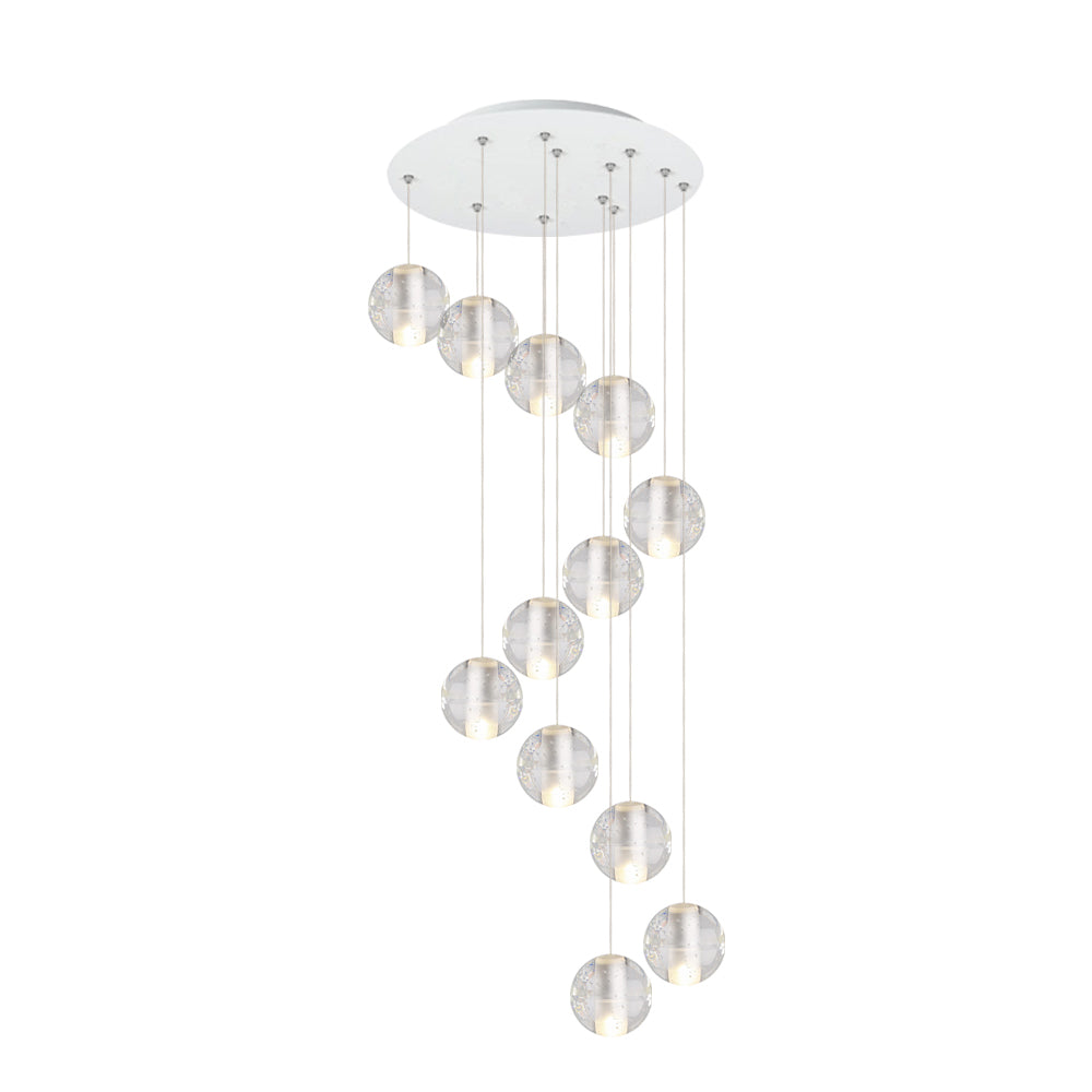 Water Drops Globe Modern Cluster Stairway Pendant Lights
