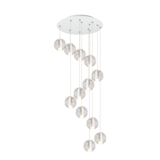 Water Drops Globe Modern Cluster Stairway Pendant Lights