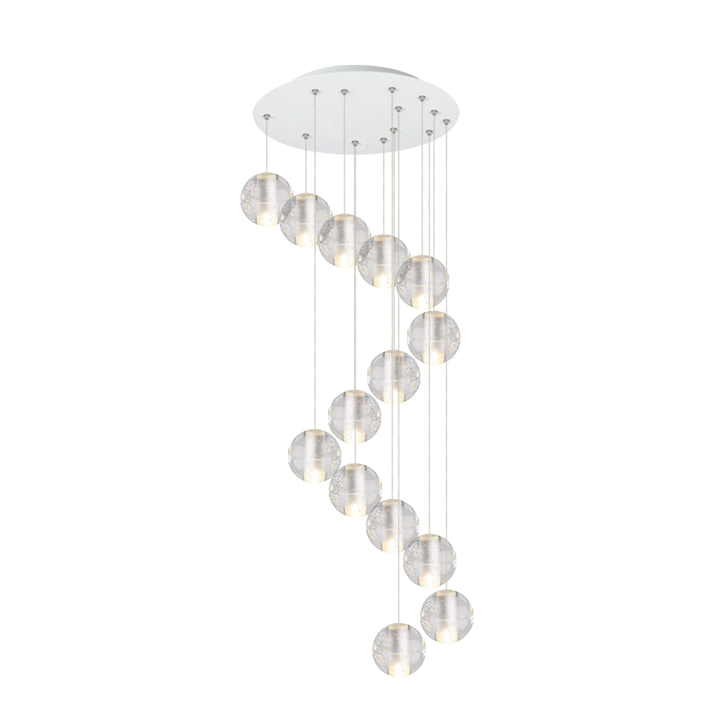 Water Drops Globe Modern Cluster Stairway Pendant Lights
