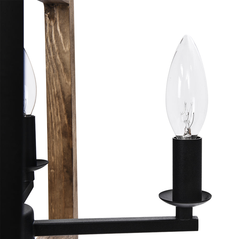 Wooden Geometric Pendant Light