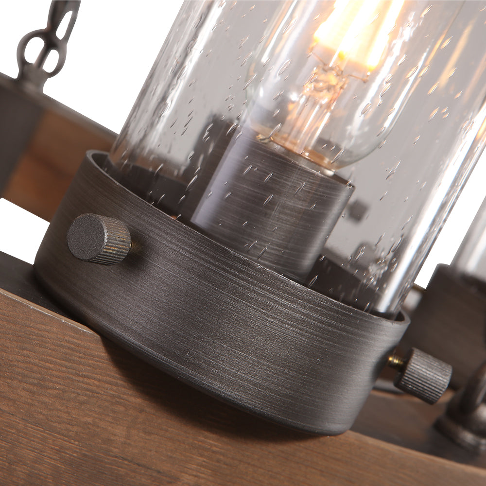 Wooden Wagon Wheel Light