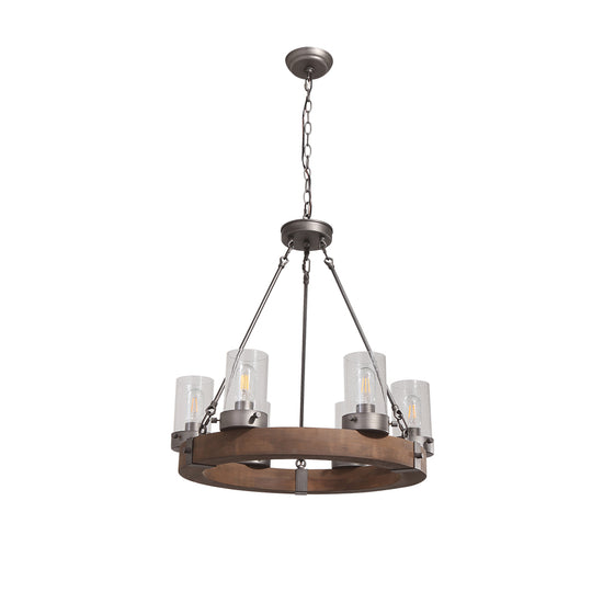Wooden Wagon Wheel Light