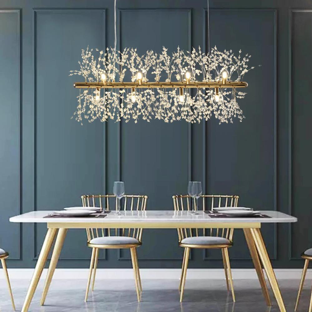 PendantLightia-12-Light Crystal Linear Chandelier-Chandeliers-Chrome-