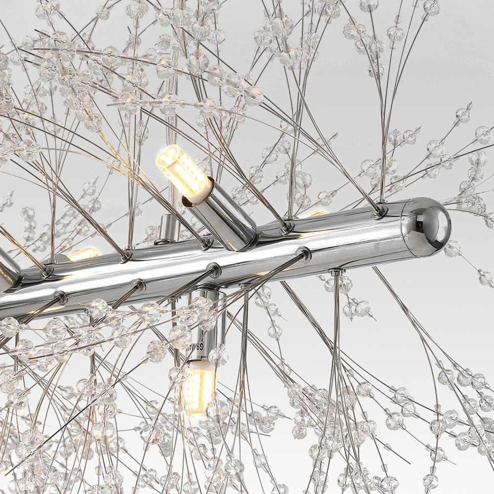 PendantLightia-12-Light Crystal Linear Chandelier-Chandeliers-Gold-