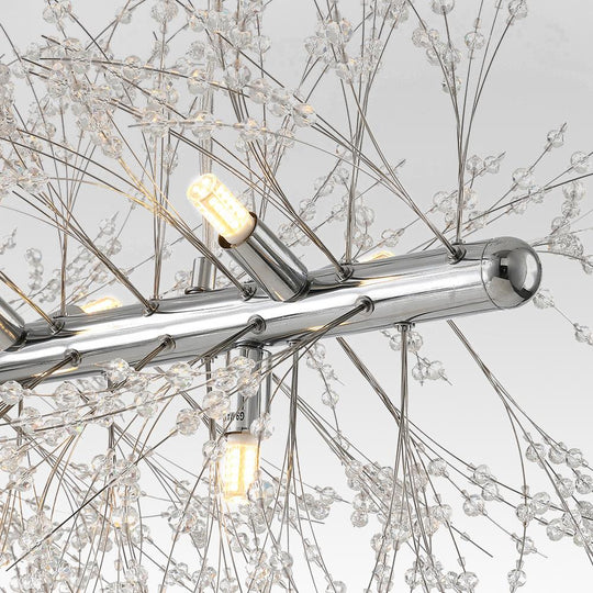 PendantLightia-12-Light Crystal Linear Chandelier-Chandeliers-Gold-