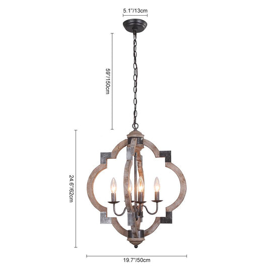 PendantLightia-4-Light Round Lantern Pendant Light-Pendants-Default Title-
