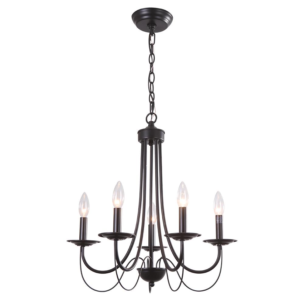 PendantLightia-Candle Style Simple Metal Chandelier-Chandeliers-Default Title-