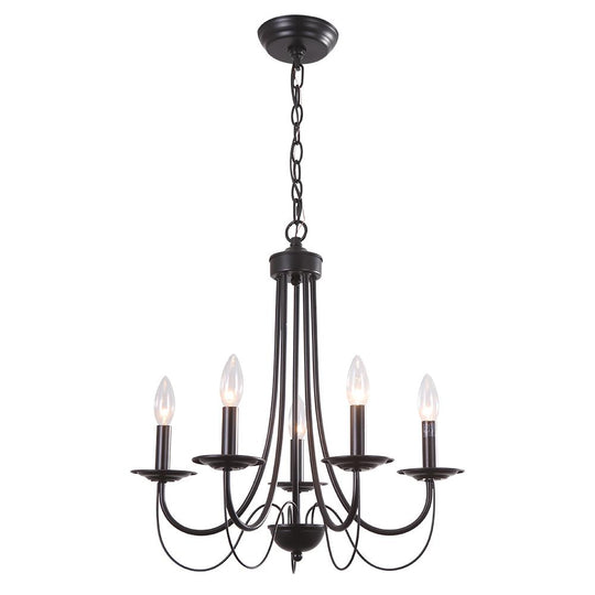 PendantLightia-Candle Style Simple Metal Chandelier-Chandeliers-Default Title-